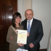 [2] Вероника от 7б клас с министър Дончев